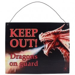 Metalowa Tabliczka Dekoracyjna Keep Out Dragon's - Anne Stokes